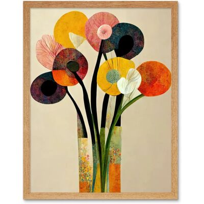 Artery8 - Spring Flowers - 12x16 - Light Oak Frame - Art Print Artery8 - Spring Flowers - 12x16 - Light Oak Frame - Art Print
