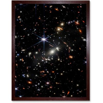 Artery8 - JWST Deep Field - Brown Frame - 12x16 inch - Poster Artery8 - JWST Deep Field - Brown Frame - 12x16 inch - Poster
