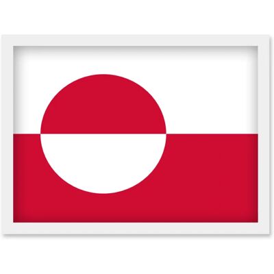 Artery8 - Greenland National Flag Poster - A4 - Framed - Poster Artery8 - Greenland National Flag Poster - A4 - Framed - Poster