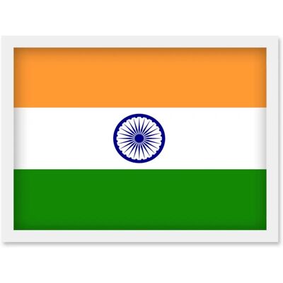 Artery8 - India National Flag - Framed - A4 - Wall art print Artery8 - India National Flag - Framed - A4 - Wall art print