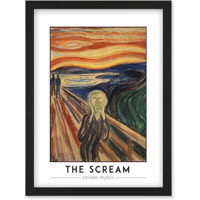 Artery8 - Edvard Munch The Scream - A4 - Framed - Wall Art Artery8 - Edvard Munch The Scream - A4 - Framed - Wall Art