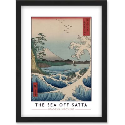 Artery8 - Utagawa Hiroshige The Sea Off Satta - A4 - Wall Art Artery8 - Utagawa Hiroshige The Sea Off Satta - A4 - Wall Art
