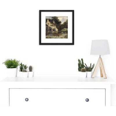 Artery8 - The Farmhouse - 8X8 Inch - Wooden Framed Wall Art Artery8 - The Farmhouse - 8X8 Inch - Wooden Framed Wall Art