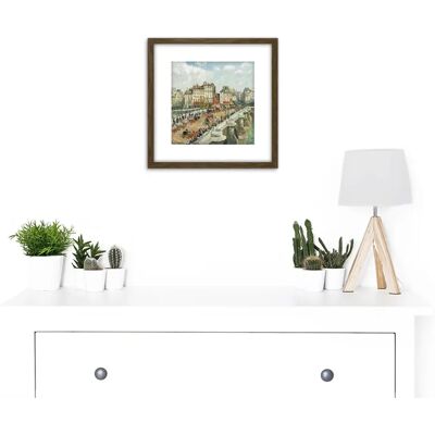 Artery8 - Pissarro Pont Neuf - 8x8 Inch - Framed Wall Art Artery8 - Pissarro Pont Neuf - 8x8 Inch - Framed Wall Art