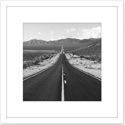 Artery8 - Long Straight Road Mountain Landscape - Wall Art Artery8 - Long Straight Road Mountain Landscape - Wall Art