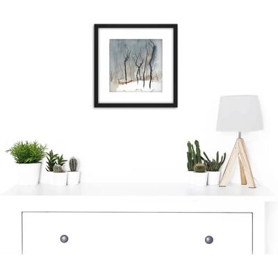 Artery8 - Eduard Tomek Krajina 5 Winter Trees - Black - Wall Art Artery8 - Eduard Tomek Krajina 5 Winter Trees - Black - Wall Art