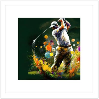 Artery8 - Golf Course Oil Painting - Green - Wall Art Print Artery8 - Golf Course Oil Painting - Green - Wall Art Print
