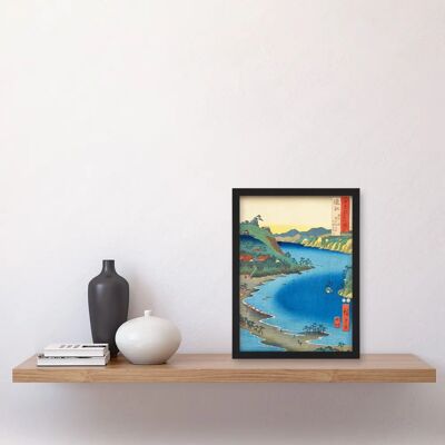 Artery8 - Lake Hamana - Framed - Woodblock - Wall Art Print Artery8 - Lake Hamana - Framed - Woodblock - Wall Art Print