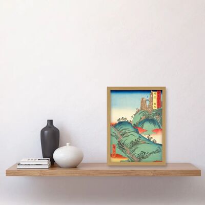 Artery8 - Hiroshige Japan Woodblock - A4 - Framed Artery8 - Hiroshige Japan Woodblock - A4 - Framed