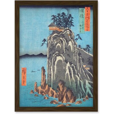 Artery8 - Abuto Kannon Temple - A4 - Framed - Wall Art Artery8 - Abuto Kannon Temple - A4 - Framed - Wall Art
