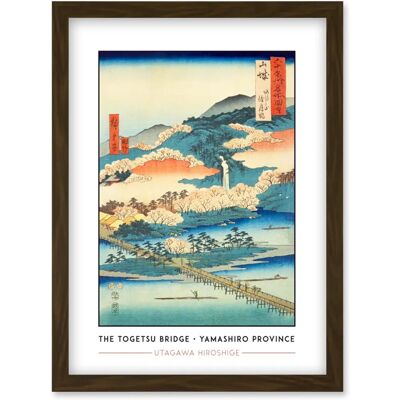 Artery8 - The Togetsu Bridge in Arashiyama Yamashiro Province - A4 - Framed - Woodblock Classic Collection Artwork Artery8 - The Togetsu Bridge in Arashiyama Yamashiro Province - A4 - Framed - Woodblock Classic Collection Artwork