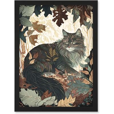 Artery8 - Norwegian Forest Cat - Framed Wall Art Artery8 - Norwegian Forest Cat - Framed Wall Art