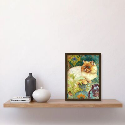 Artery8 - Persian Cat Morris - Orange - A4 - Art Print Artery8 - Persian Cat Morris - Orange - A4 - Art Print