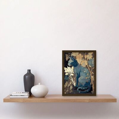 Artery8 - RussianBlueCat - A4 - Brown - Art Print Artery8 - RussianBlueCat - A4 - Brown - Art Print
