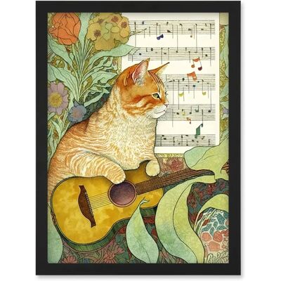 Artery8 - Orange Tubby Cat - A4 - Framed Wall Art Print Artery8 - Orange Tubby Cat - A4 - Framed Wall Art Print