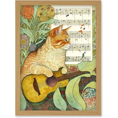 Artery8 - Orange Tubby Cat - Framed - Wall Art - Print Artery8 - Orange Tubby Cat - Framed - Wall Art - Print