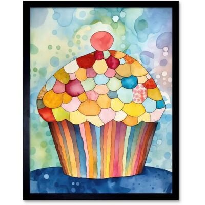 Artery8 - Rainbow Cupcake - 12x16 - Art Print Artery8 - Rainbow Cupcake - 12x16 - Art Print