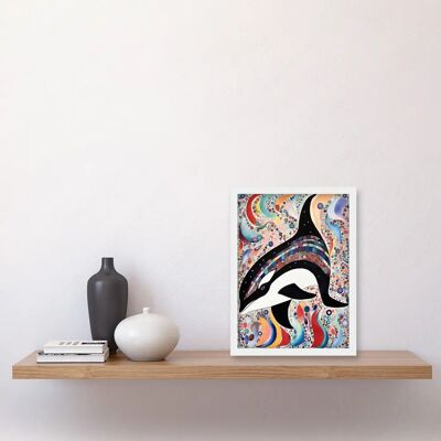 Artery8 - Orca Whale - Modern Folk Art - Framed Wall Art Artery8 - Orca Whale - Modern Folk Art - Framed Wall Art