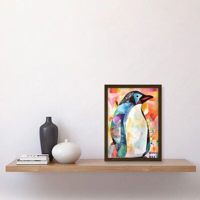 Artery8 - Polygon Colour Penguin - A4 - Wall art print Artery8 - Polygon Colour Penguin - A4 - Wall art print