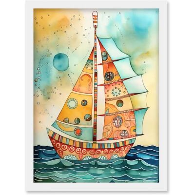 Artery8 - Sailboat Concept - Dorsal Fin - Framed Wall Art Artery8 - Sailboat Concept - Dorsal Fin - Framed Wall Art