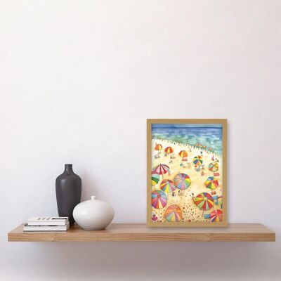 Artery8 - Summer Beach Sunshine Folk Art - Light Oak Artery8 - Summer Beach Sunshine Folk Art - Light Oak