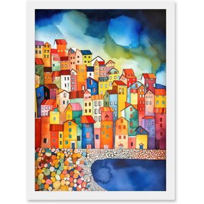 Artery8 - Menton France - A4 - Framed art print Artery8 - Menton France - A4 - Framed art print