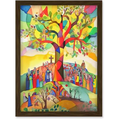 Artery8 - Sermon On The Mount - Jesus Folk Art - Wall Art Artery8 - Sermon On The Mount - Jesus Folk Art - Wall Art