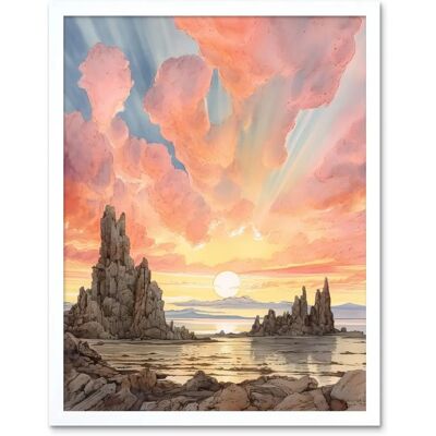 Artery8 - Mono Lake - Atmospheric Clouds - 12x16 inch - Art print Artery8 - Mono Lake - Atmospheric Clouds - 12x16 inch - Art print