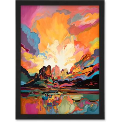 Artery8 - Atmospheric Sunset - A4 - Black - Art print Artery8 - Atmospheric Sunset - A4 - Black - Art print