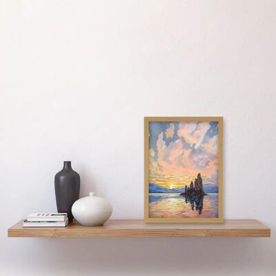 Artery8 - Sunrise Clouds Mono Lake - A4 - Wall Art Artery8 - Sunrise Clouds Mono Lake - A4 - Wall Art