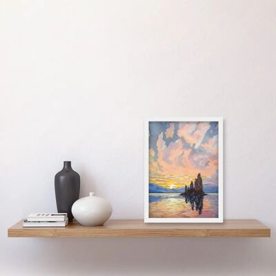 Artery8 - Sunrise Clouds Mono Lake - A4 - Wall Art Artery8 - Sunrise Clouds Mono Lake - A4 - Wall Art