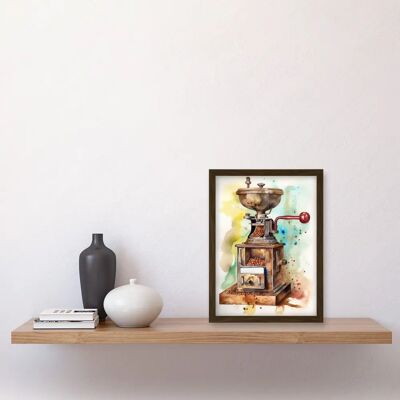 Artery8 - Vintage Coffee Grinder - A4 - Framed Wall Art Print Artery8 - Vintage Coffee Grinder - A4 - Framed Wall Art Print