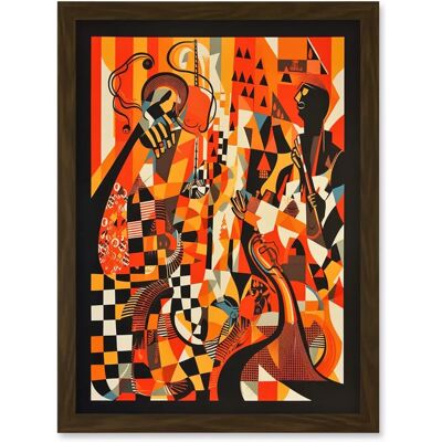 Artery8 - Jazz Abstract Art - A4 - Framed - Wall Art Artery8 - Jazz Abstract Art - A4 - Framed - Wall Art