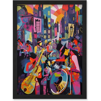 Artery8 - New Orleans Jazz Fest - Street Musicians - Framed Wall Art Artery8 - New Orleans Jazz Fest - Street Musicians - Framed Wall Art
