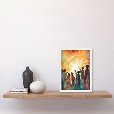 Artery8 - Group Singing Hymns at Sunrise - Wall Art Print Artery8 - Group Singing Hymns at Sunrise - Wall Art Print