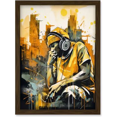Artery8 - Abstract Cityscape - Young Man Wearing Headphones Artery8 - Abstract Cityscape - Young Man Wearing Headphones