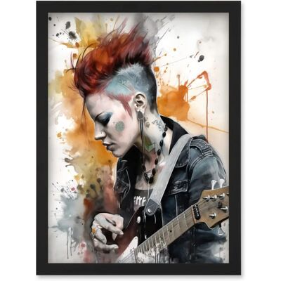 Artery8 - Edgy Punk Woman with Mohawk - A4 Artery8 - Edgy Punk Woman with Mohawk - A4