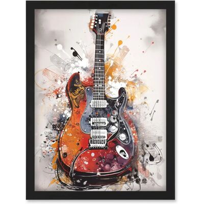 Artery8 - Electric Mandolin Guitar - Black - A4 - Art Print Artery8 - Electric Mandolin Guitar - Black - A4 - Art Print