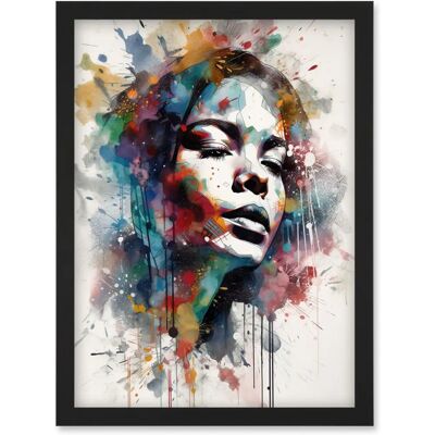 Artery8 - Woman with Synesthesia - Black - A4 - Framed - Wall Art Print Artery8 - Woman with Synesthesia - Black - A4 - Framed - Wall Art Print