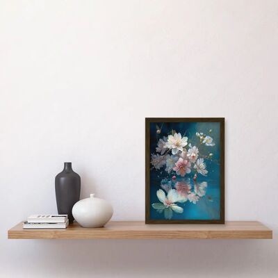 Artery8 - Cherry Blossom Branch Dancing Over Water - A4 Artery8 - Cherry Blossom Branch Dancing Over Water - A4