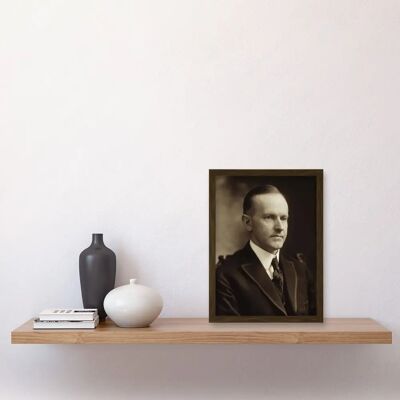 Artery8 - Calvin Coolidge Portrait - Framed Wall Art Print Artery8 - Calvin Coolidge Portrait - Framed Wall Art Print