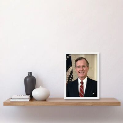 Artery8 - George H W Bush - A4 - Framed - Wall Art Artery8 - George H W Bush - A4 - Framed - Wall Art
