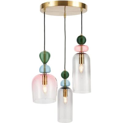 Litecraft - Visconte Vietri - 3 Light - Brass Ceiling Pendant Litecraft - Visconte Vietri - 3 Light - Brass Ceiling Pendant