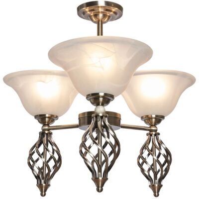 Litecraft - Spiral Ceiling Light - Alabaster Shaded Litecraft - Spiral Ceiling Light - Alabaster Shaded