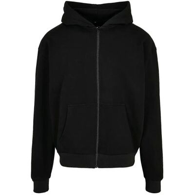 Build Your Brand S Heavyweight Hoodie - Full Zip Black Build Your Brand S Heavyweight Hoodie - Full Zip Black