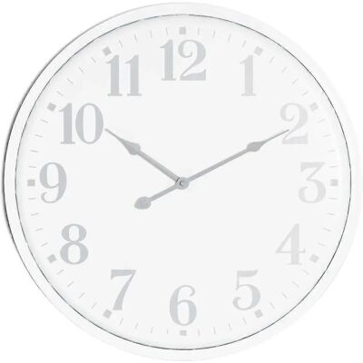 Hill Interiors Aubrey Wall Clock - White - 49cm x 4cm x 49cm Hill Interiors Aubrey Wall Clock - White - 49cm x 4cm x 49cm