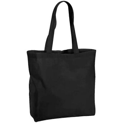 Westford Mill Recycled Cotton Oversized Tote Bag - Black - Tote Bag Westford Mill Recycled Cotton Oversized Tote Bag - Black - Tote Bag