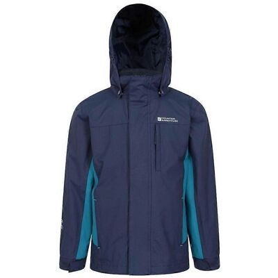 Mountain Warehouse Kinder Cannonball 3-in-1 Waterdichte Jas - Blauw - 3-4Y Mountain Warehouse Kinder Cannonball 3-in-1 Waterdichte Jas - Blauw - 3-4Y