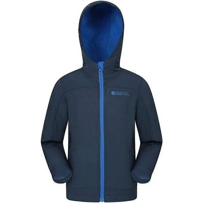 Mountain Warehouse Kinderen Waterdichte Softshell Jas - Marineblauw - 3-4 Jaar Mountain Warehouse Kinderen Waterdichte Softshell Jas - Marineblauw - 3-4 Jaar