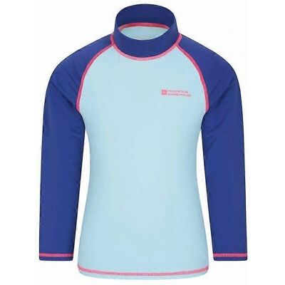 Mountain Warehouse Kinder Lange Mouwen Rash Top - Mint - 9-10 jaar Mountain Warehouse Kinder Lange Mouwen Rash Top - Mint - 9-10 jaar
